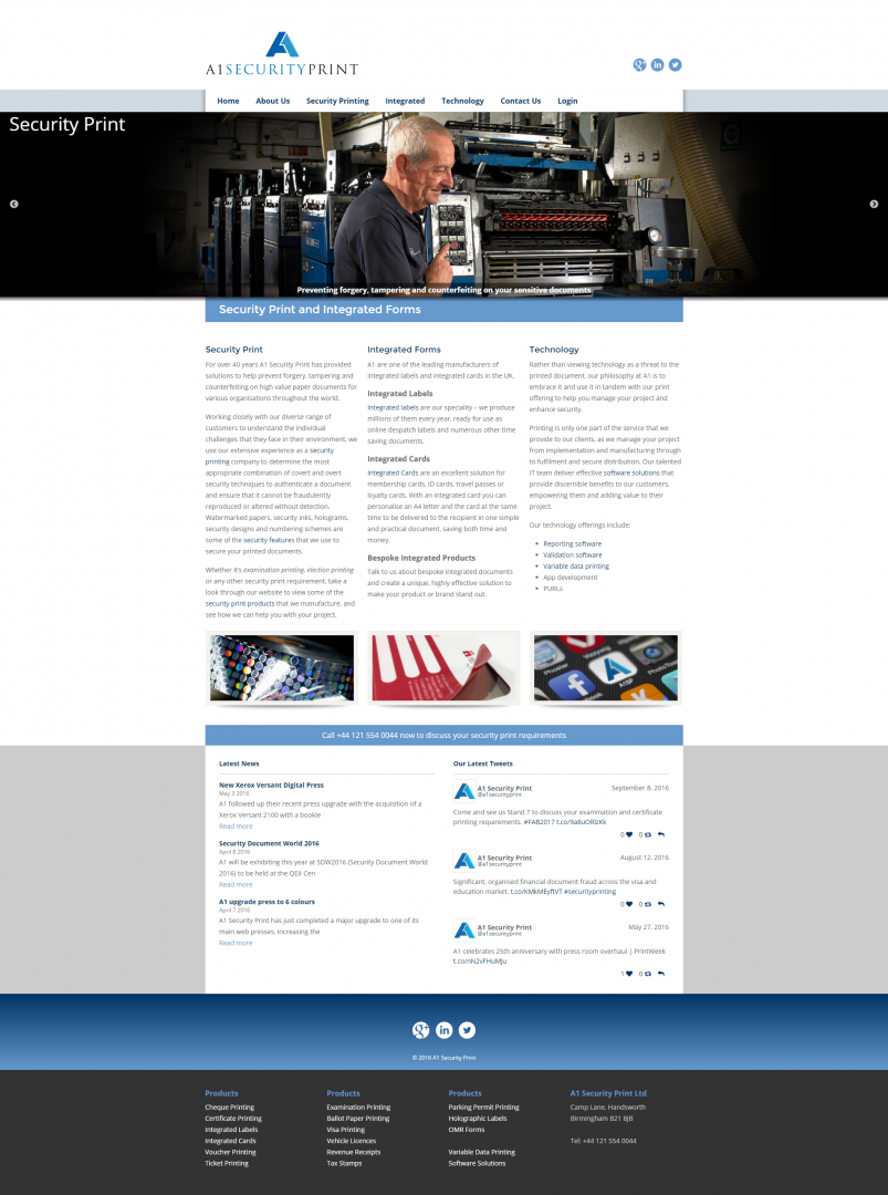 A1 Security Print - Web To Print Case Study from OPS