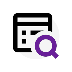 An icon of web search