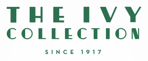 The Ivy Collection logo: large green uppercase 'THE IVY COLLECTION' with 'SINCE 1917' below on white background in a clean font.